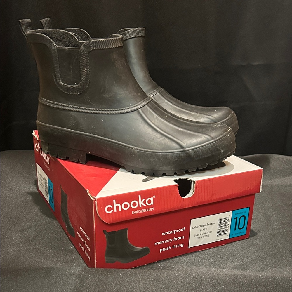 Chooka Black Ankle Rain Boots